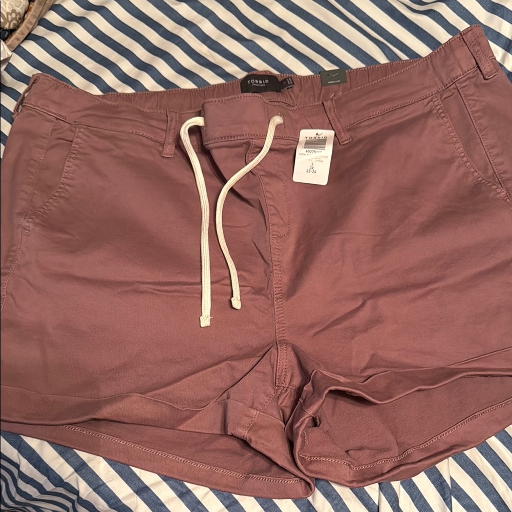 Torrid Pink Cargo Shorts with Relaxed Fit